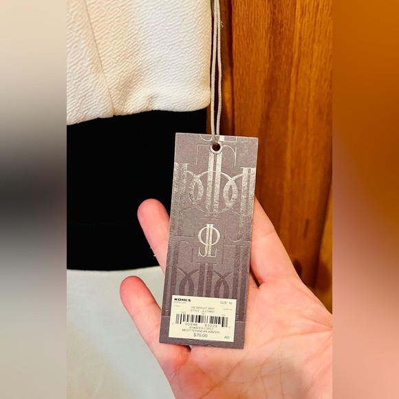 NWT Jennifer Lopez Colorblock Mixed Media Sheath Dress Size 16 Women’s - Picture 7 of 13